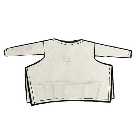 M X Matthildur Women's Sz. S/M Boxy Fit Beatrix Trapeze Top In Blue NWT - Picture 8 of 9